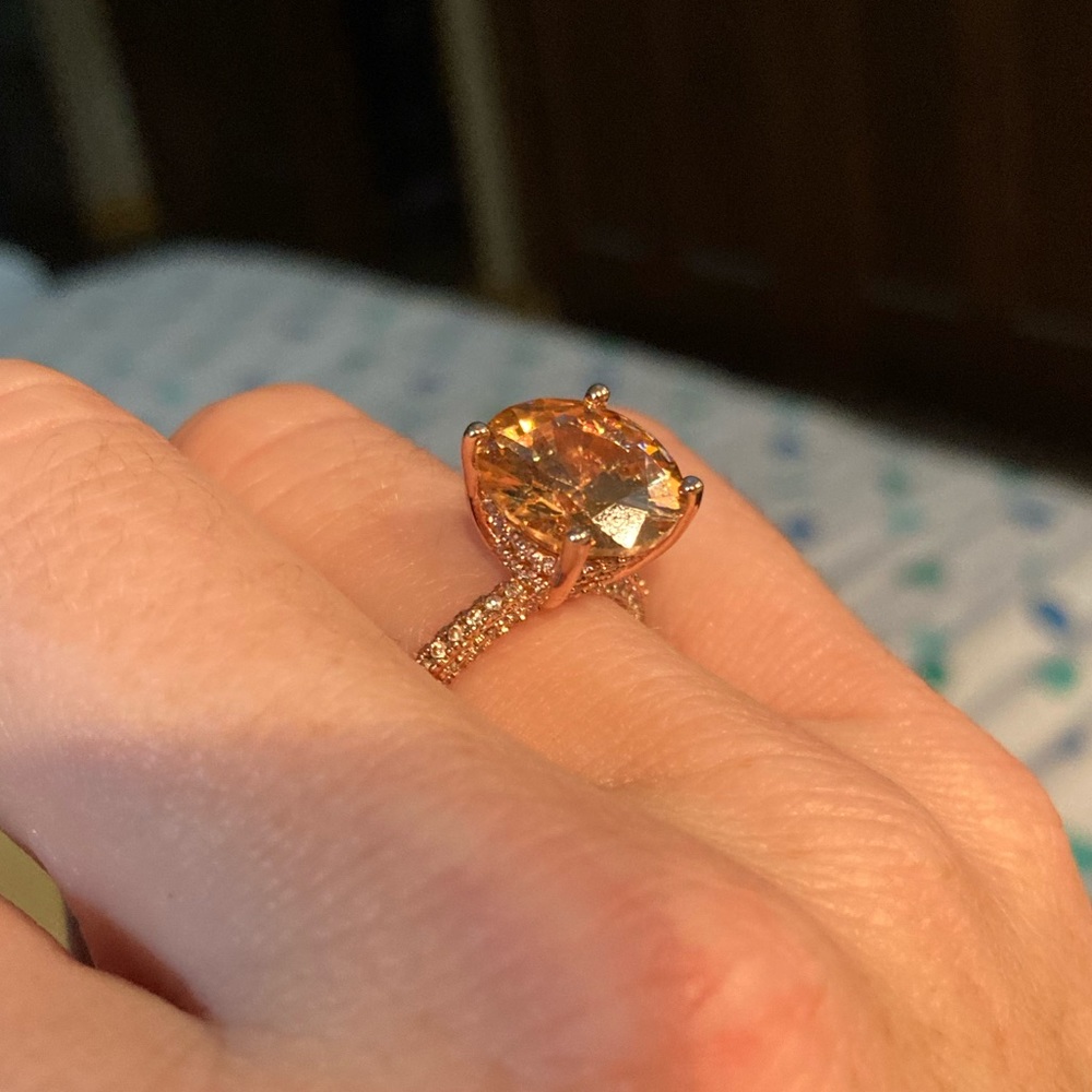 Man made sapphire and diamonds